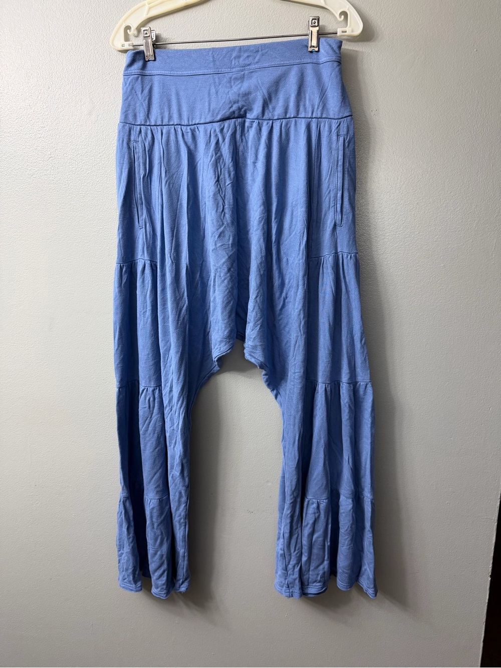 Free People movement blue Stay Low Harem Pants tier oversized baggy XS - Picture 5 of 9